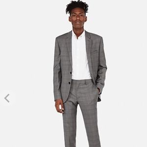 Extra Slim Plaid Wool-Blend Stretch Suit Jacket